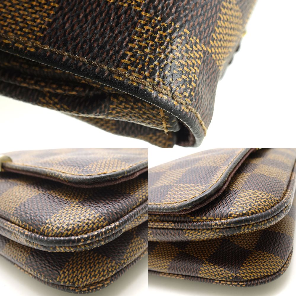 Louis Vuitton Damier Hoxton PM Ebene Shoulder Bag Brown