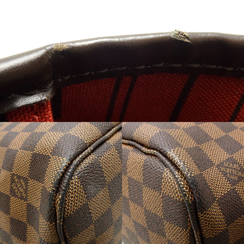 Louis Vuitton Damier Neverfull MM Cerise Tote Bag Ebene Brown