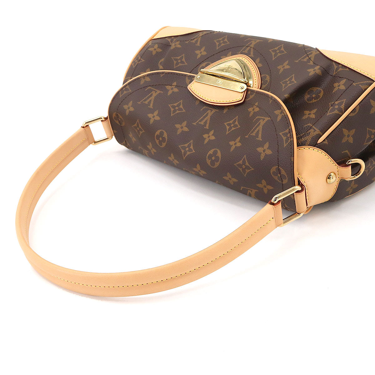 Louis Vuitton Monogram Beverly MM Shoulder Bag Brown Gold Hardware