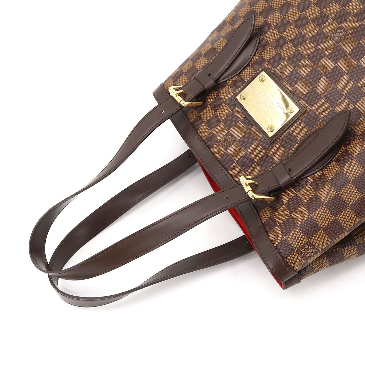 Louis Vuitton Damier Hampstead MM Tote Bag Ebene Brown