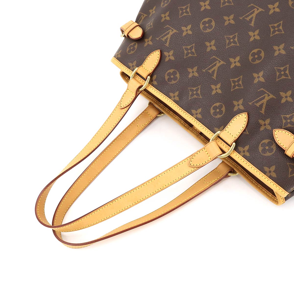 Louis Vuitton Monogram Batignolle Orizontal Tote Bag Brown Gold Metal Fittings