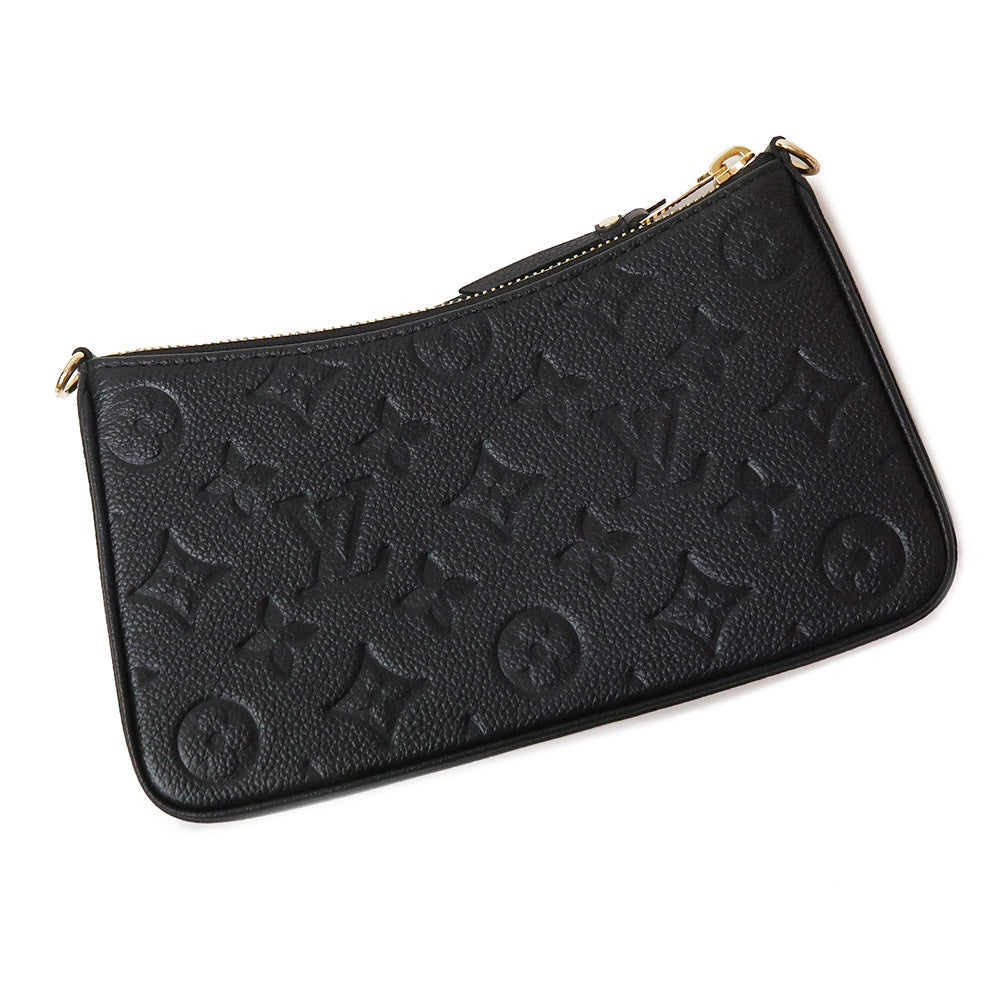 Louis Vuitton Easy Pouch Chain Shoulder Bag Monogram Implant Noir