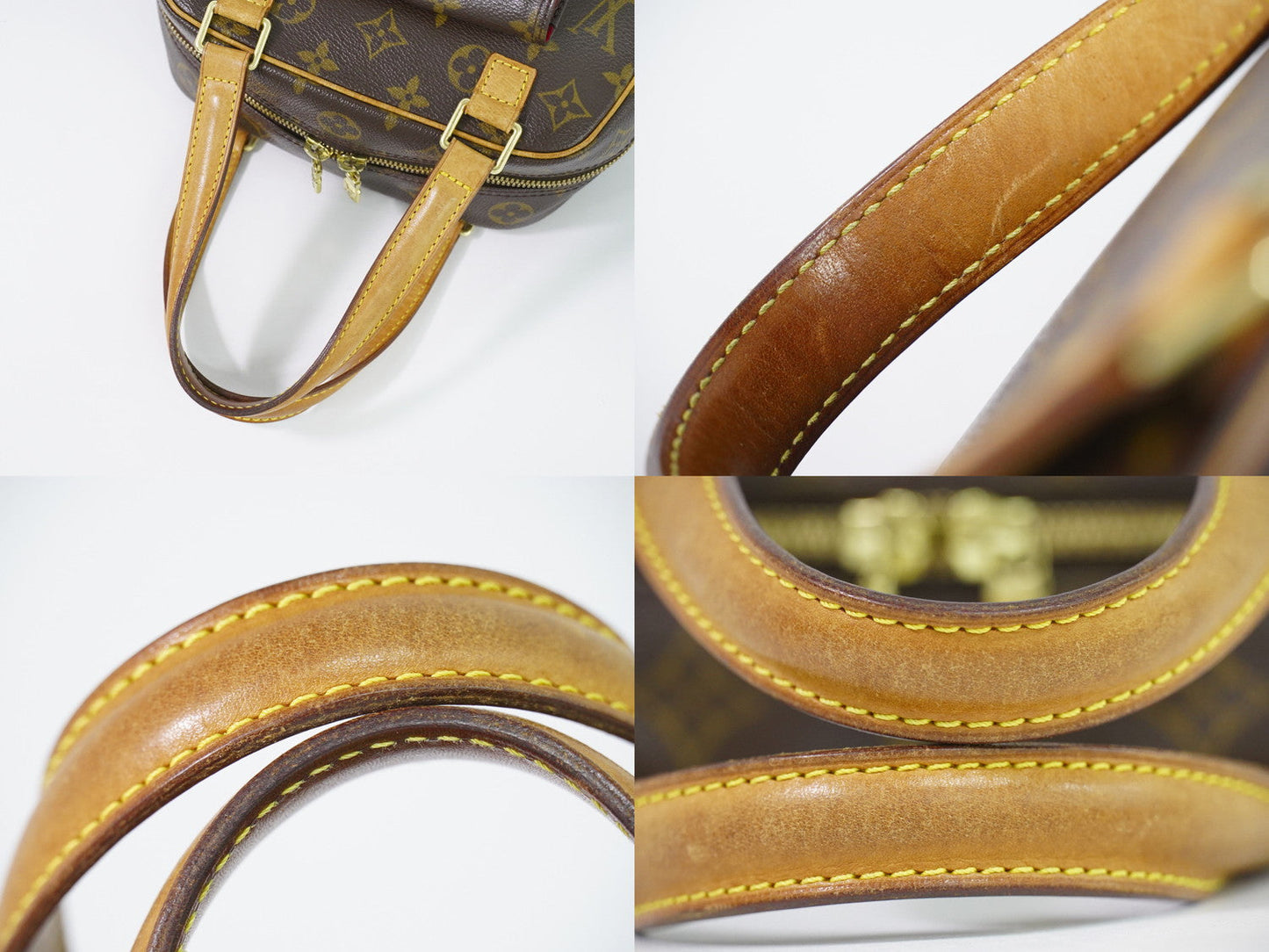 Louis Vuitton Excentri Cite Monogram Handbag Tote Bag Brown