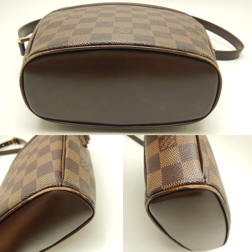 Louis Vuitton Damier Ipanema PM Ebene Shoulder Bag Brown