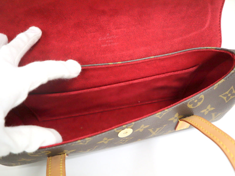 Louis Vuitton Sonatine Handbag Monogram Brown