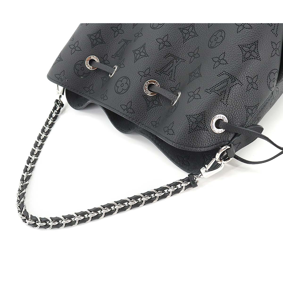 Louis Vuitton Mahina Bella 2 Way Shoulder Hand Bag Leather Noir
