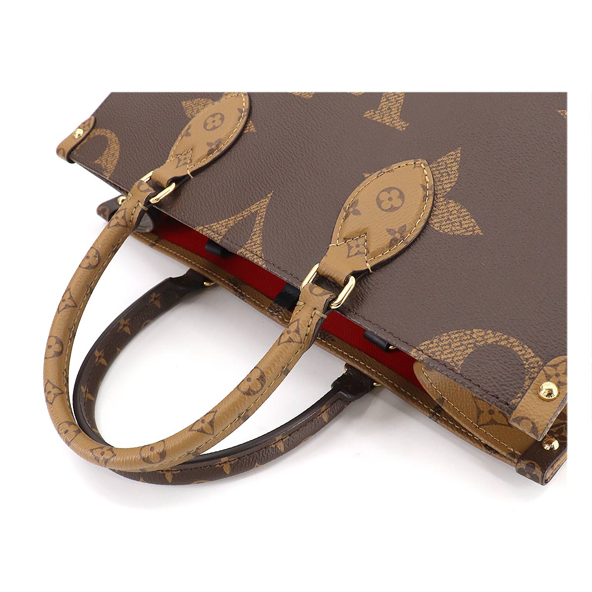 Louis Vuitton Giant Monogram On The Go MM 2 Way Tote Shoulder Bag