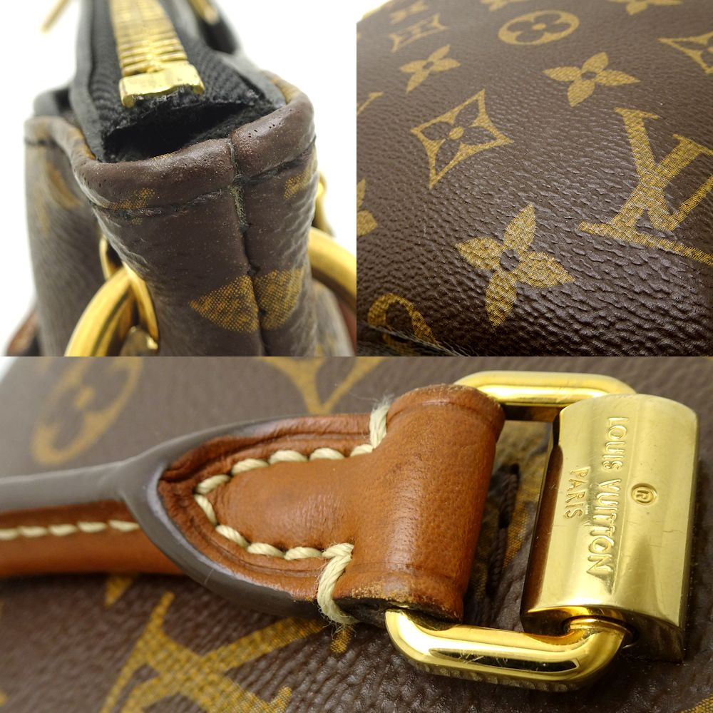 Louis Vuitton Monogram Pallas BB 2Way Bag Brown Black Noir
