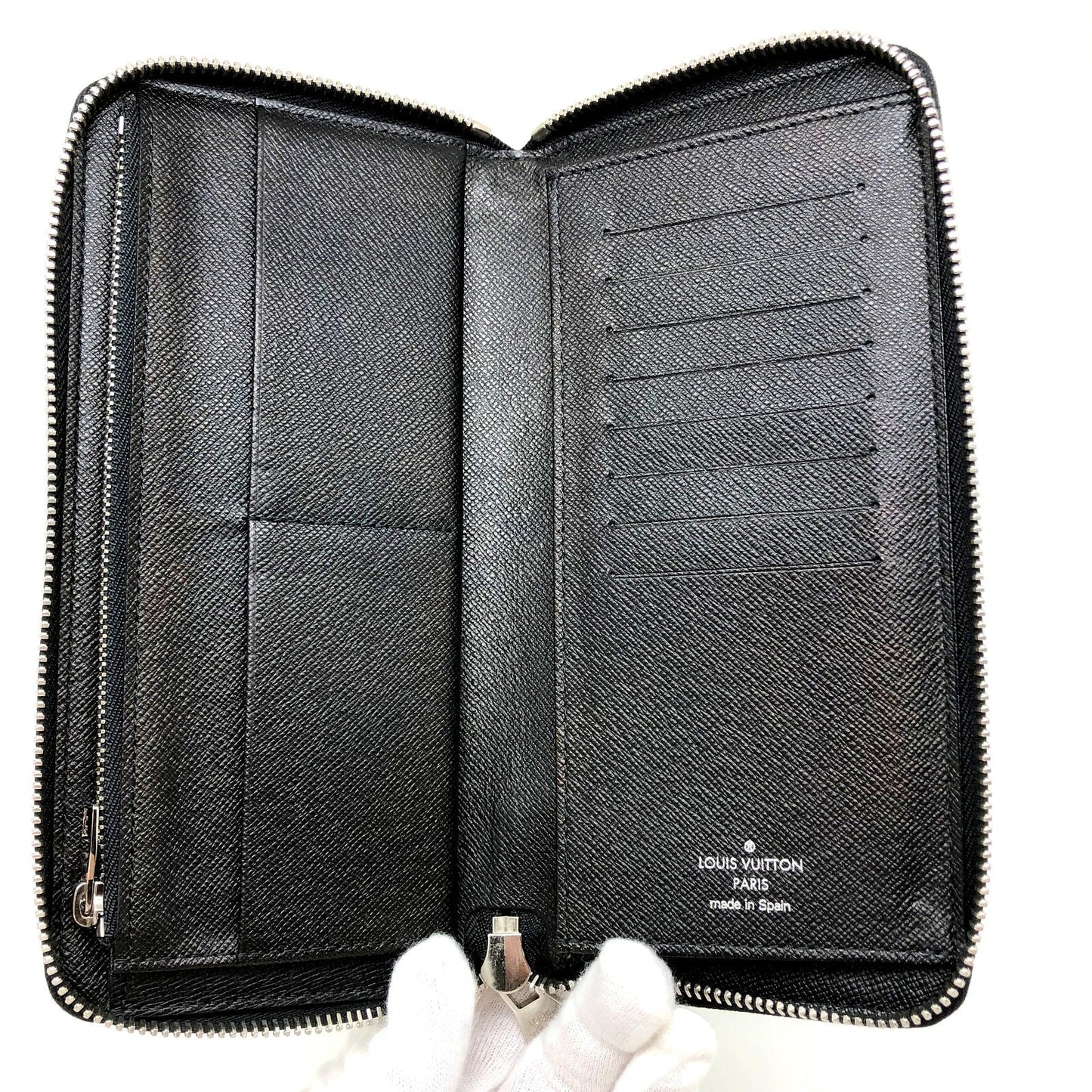 Louis Vuitton Long Wallet Zippy Wallet Vertical Damier Graphite Black