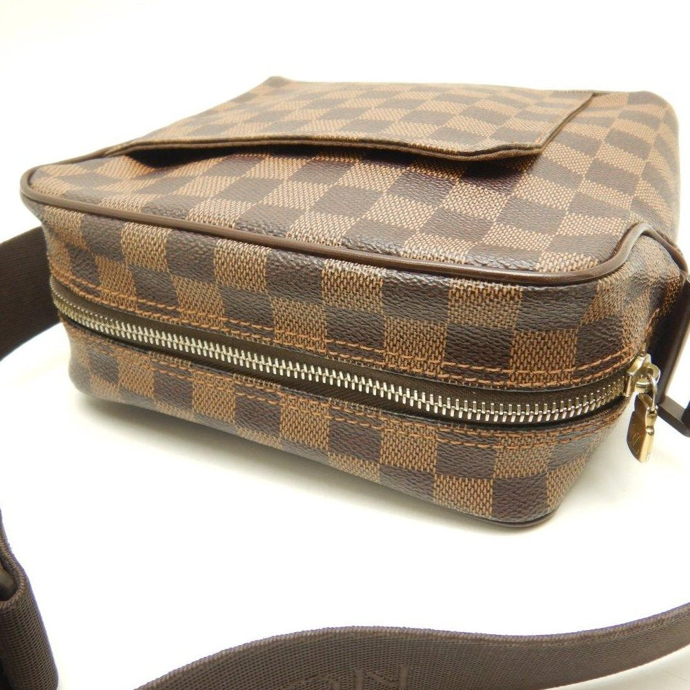 Louis Vuitton Damier Olaf PM Ebene Shoulder Bag Brown