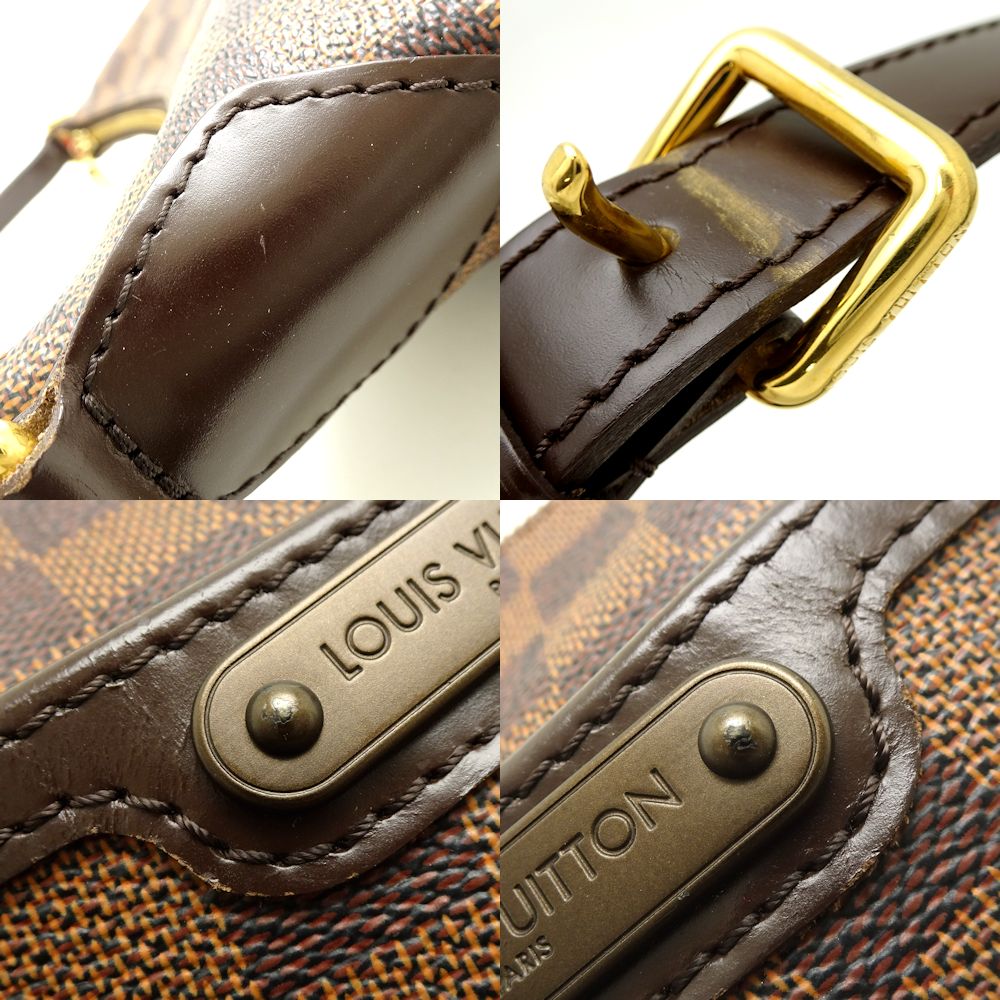 Louis Vuitton Damier Bloomsbury PM Ebene Shoulder Bag Brown