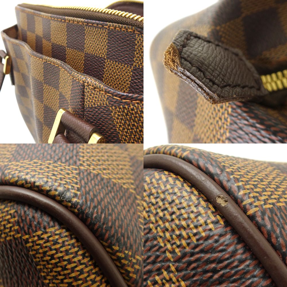 Louis Vuitton Damier Belem PM Ebene Handbag Brown