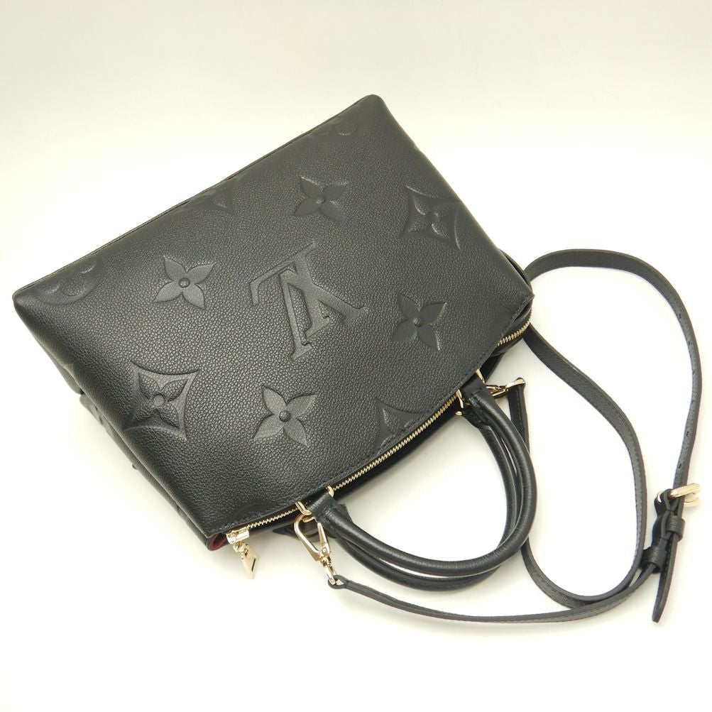 Louis Vuitton Petit Palais PM Monogram Implant Handbag Black
