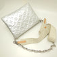 Louis Vuitton Coussin PM Lambskin Leather Shoulder Bag Silver