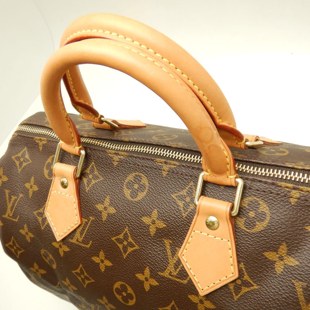 Louis Vuitton Monogram Speedy 30 Handbag Brown