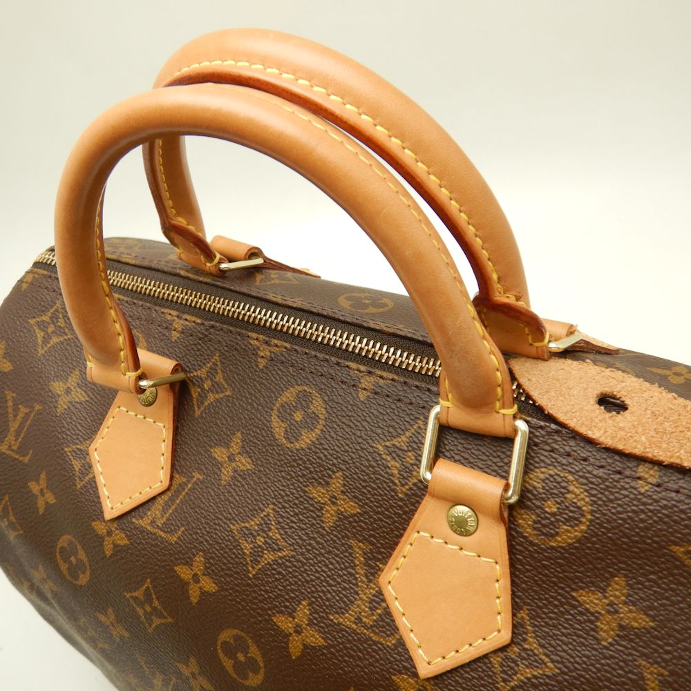 Louis Vuitton Monogram Speedy 30 Handbag Brown