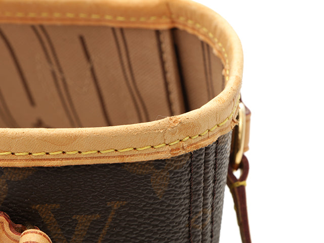 Louis Vuitton Neverfull PM Handbag Tote Bag Monogram Brown