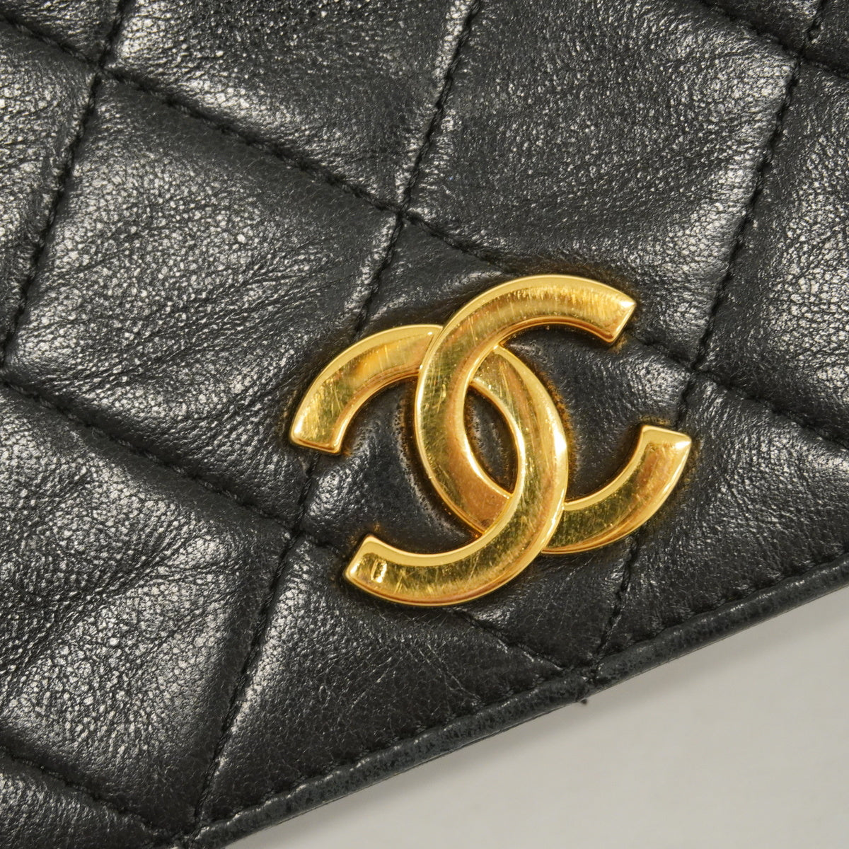 Chanel Shoulder Bag Matelasse Chain Lambskin Black