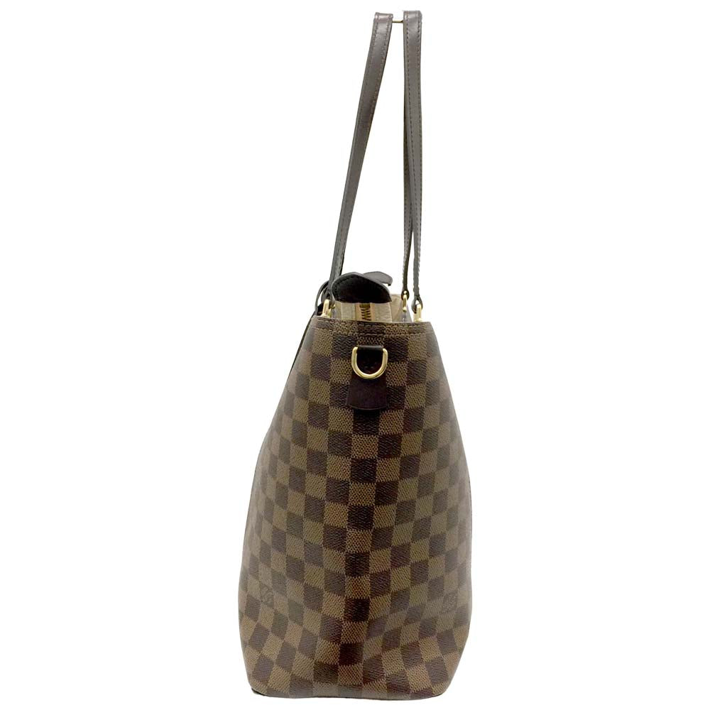Louis Vuitton Jersey Damier Creme Shoulder Bag Brown
