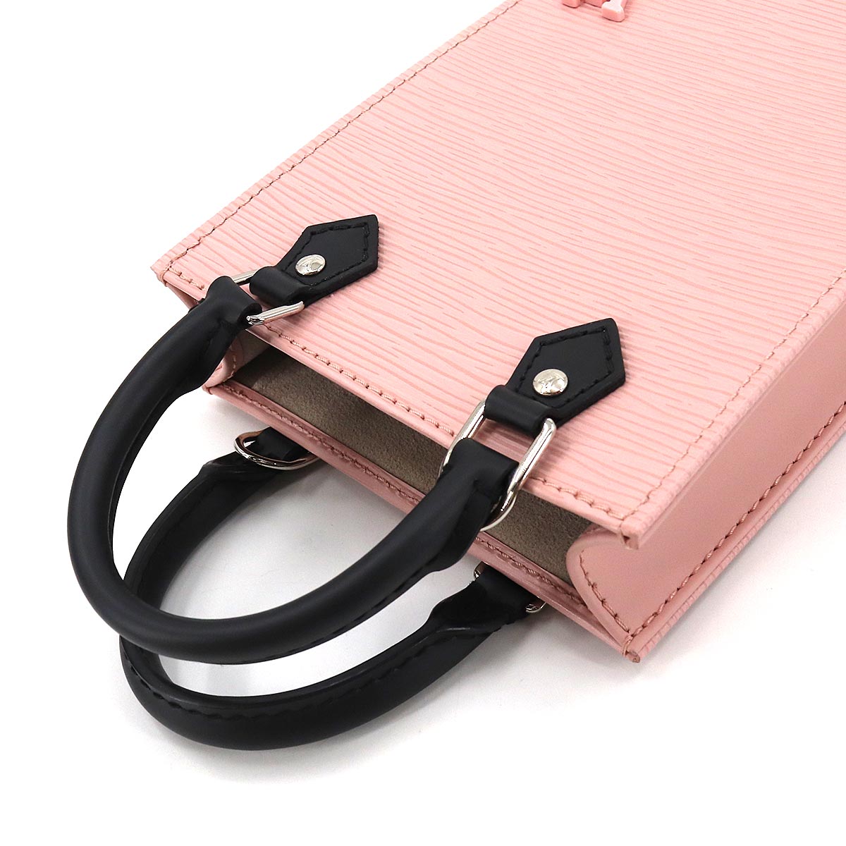Louis Vuitton Epi Petit Sac Plat 2way Hand Shoulder Bag Rose Ballerine