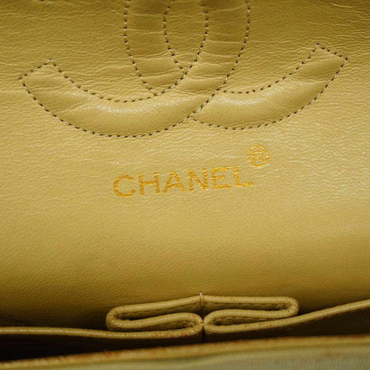 Chanel Shoulder Bag Matelasse Chain Cotton Beige