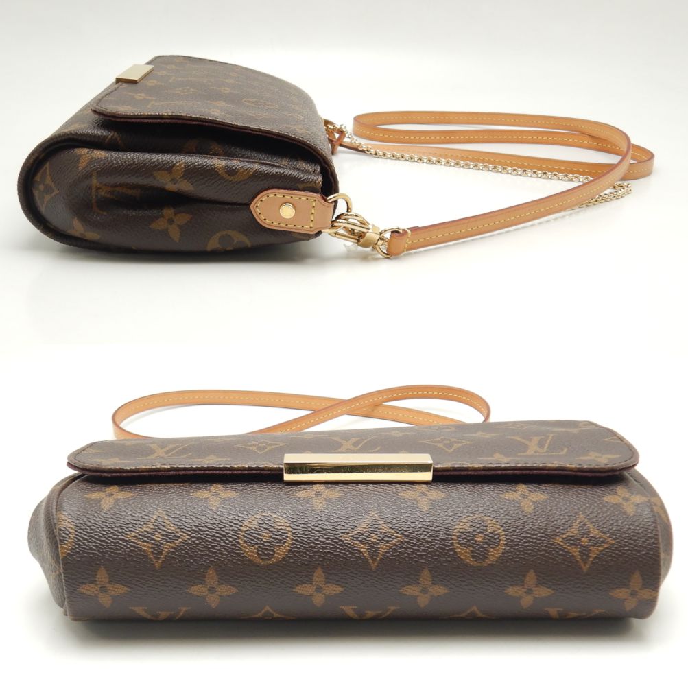 Louis Vuitton Monogram Favorite PM Shoulder Bag Brown