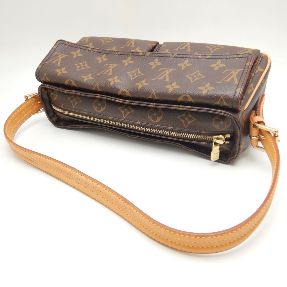 Louis Vuitton Monogram Viva Cite MM Shoulder Bag Brown