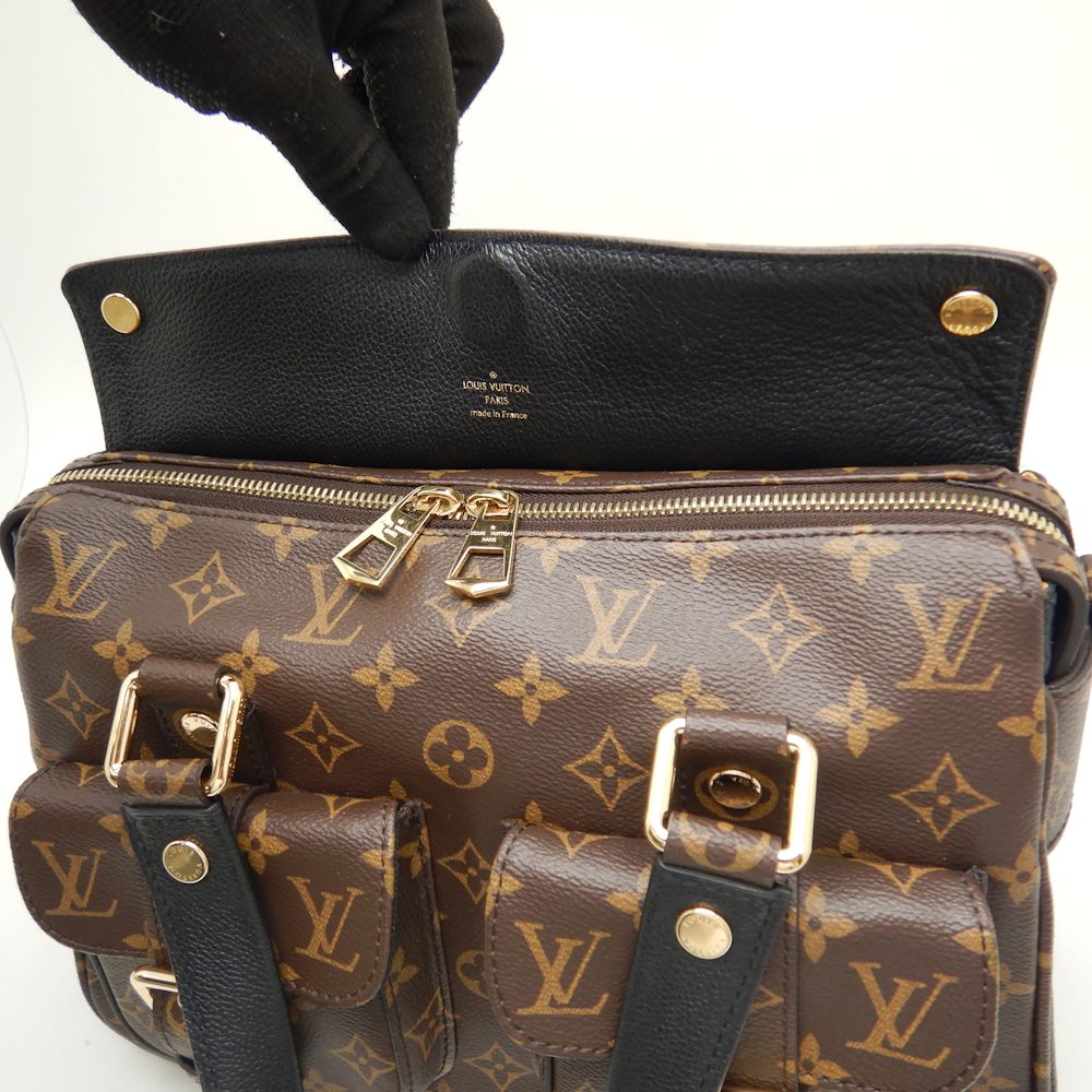 Louis Vuitton Monogram Manhattan Handbag Brown Noir