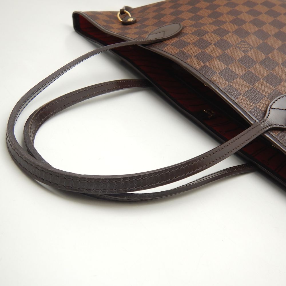 Louis Vuitton Damier Neverfull MM Tote Bag Brown