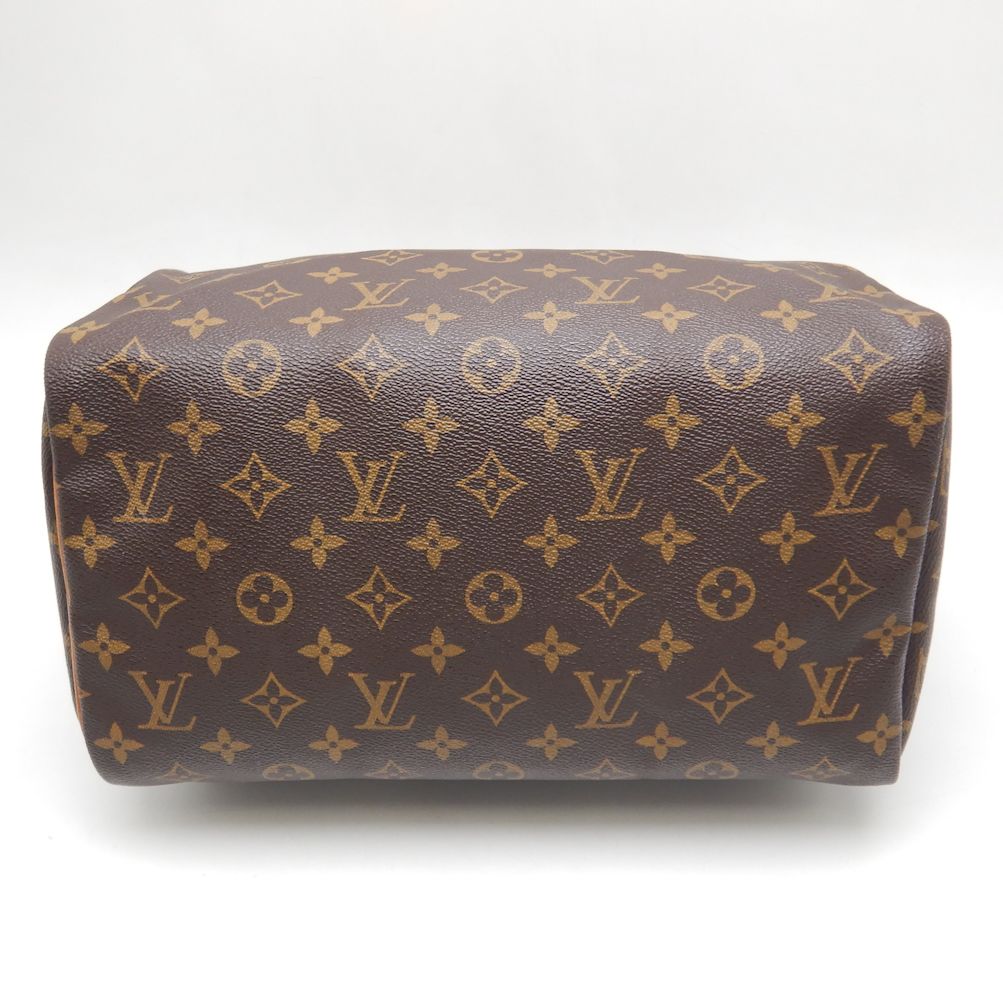 Louis Vuitton Monogram Speedy 30 Handbag Brown