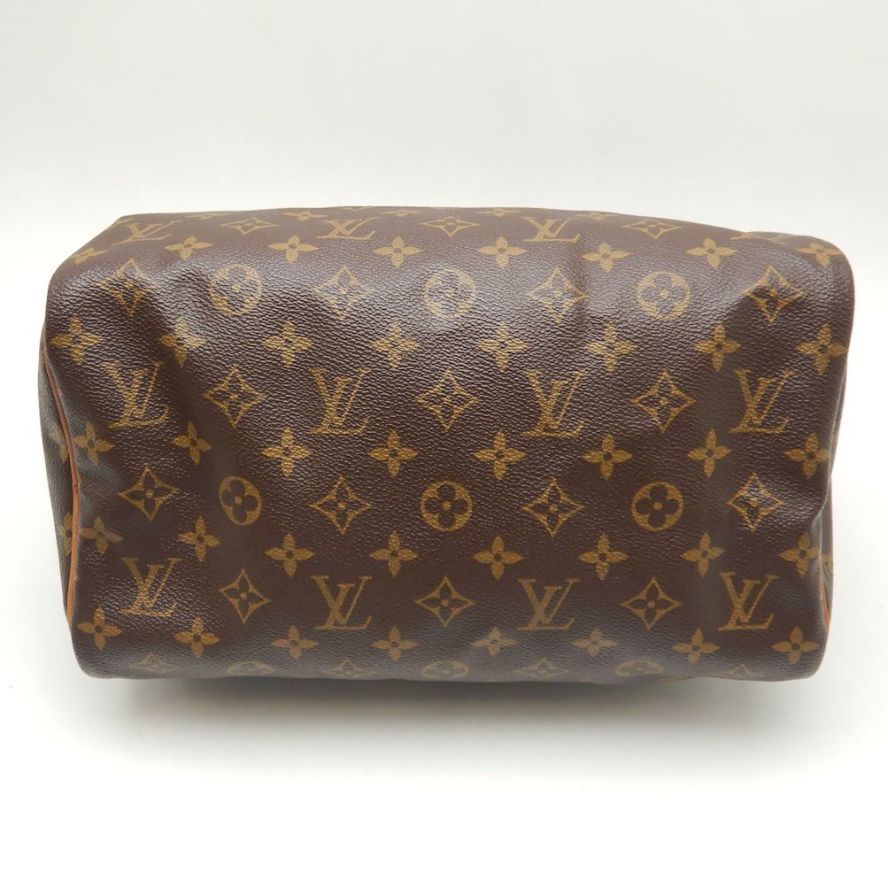 Louis Vuitton Monogram Speedy 30 Handbag Brown