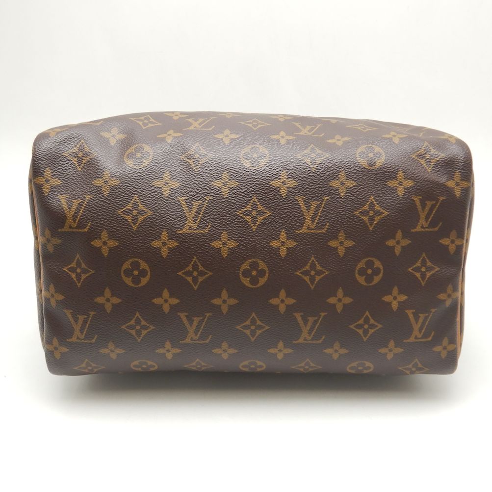 Louis Vuitton Monogram Speedy 30 Handbag Brown