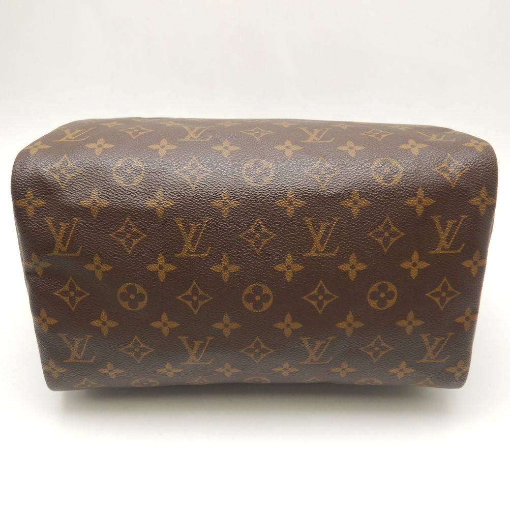 Louis Vuitton Monogram Speedy 30 Handbag Brown