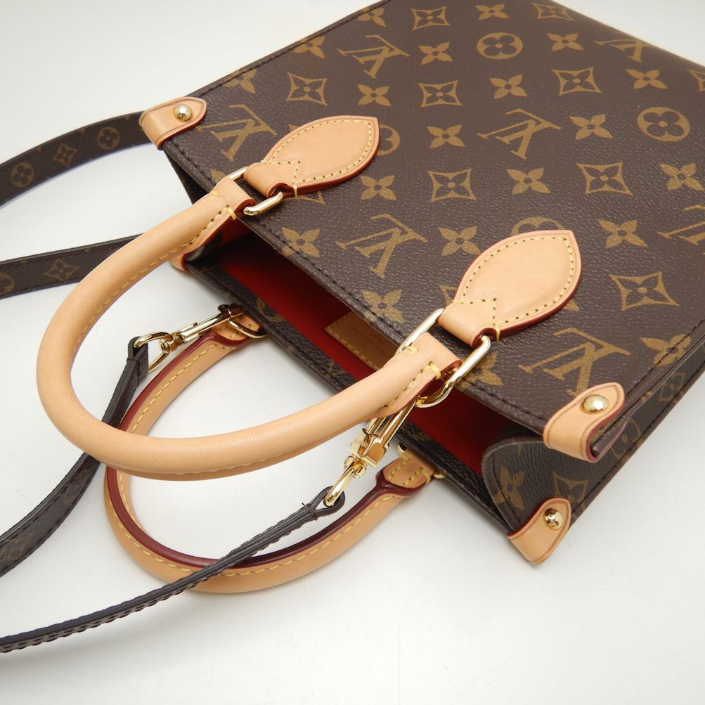 Louis Vuitton Monogram Sac Plat BB Handbag Brown