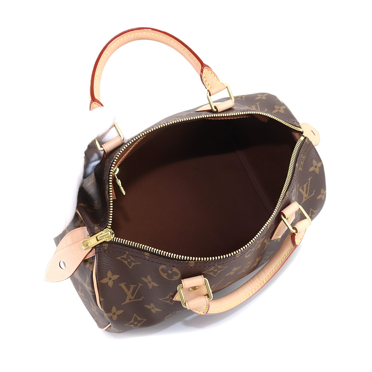 Louis Vuitton Monogram Speedy 30 Hand Bag Brown RFID Gold Hardware