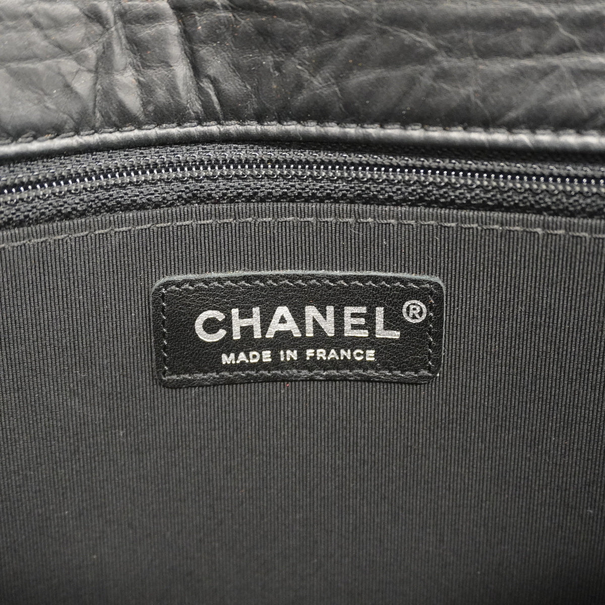 Chanel Shoulder Bag Chocolate Bar W Chain Leather Black