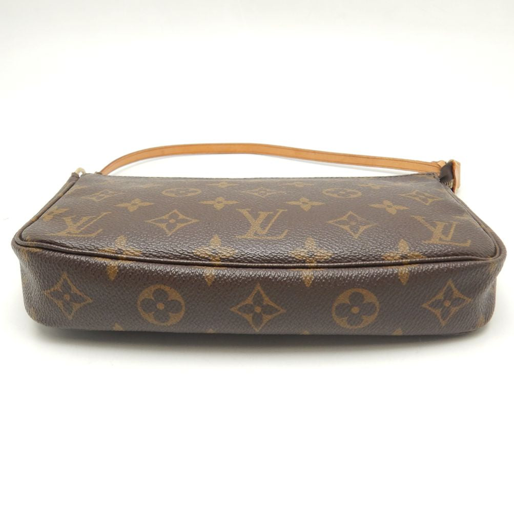 Louis Vuitton Monogram Pochette Handbag Accessory Pouch Brown