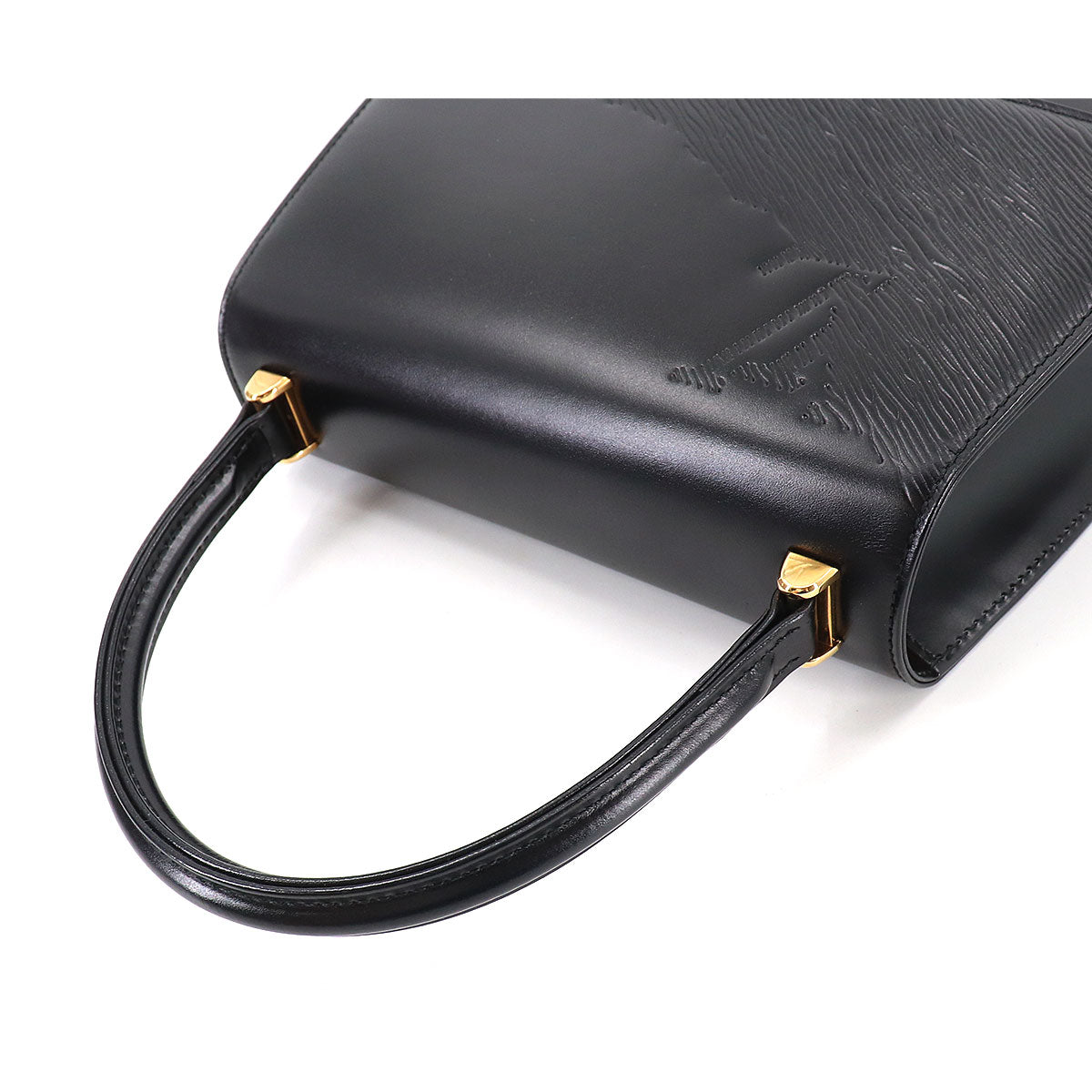 Louis Vuitton Opera Athens Hand Bag Leather Noir Black Gold Metal Fittings