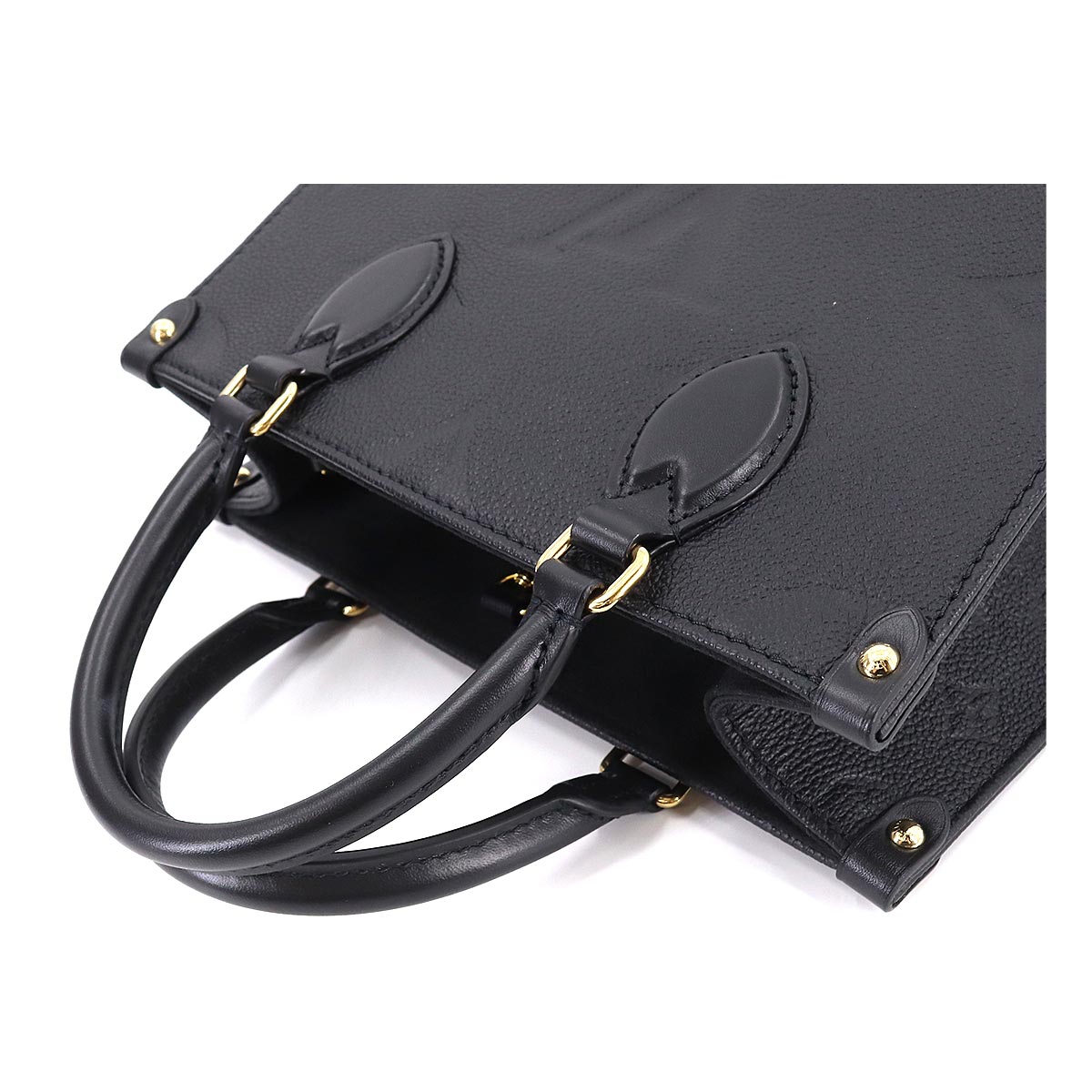 Louis Vuitton Monogram Emplant Onthego PM 2way Tote Shoulder Bag Noir