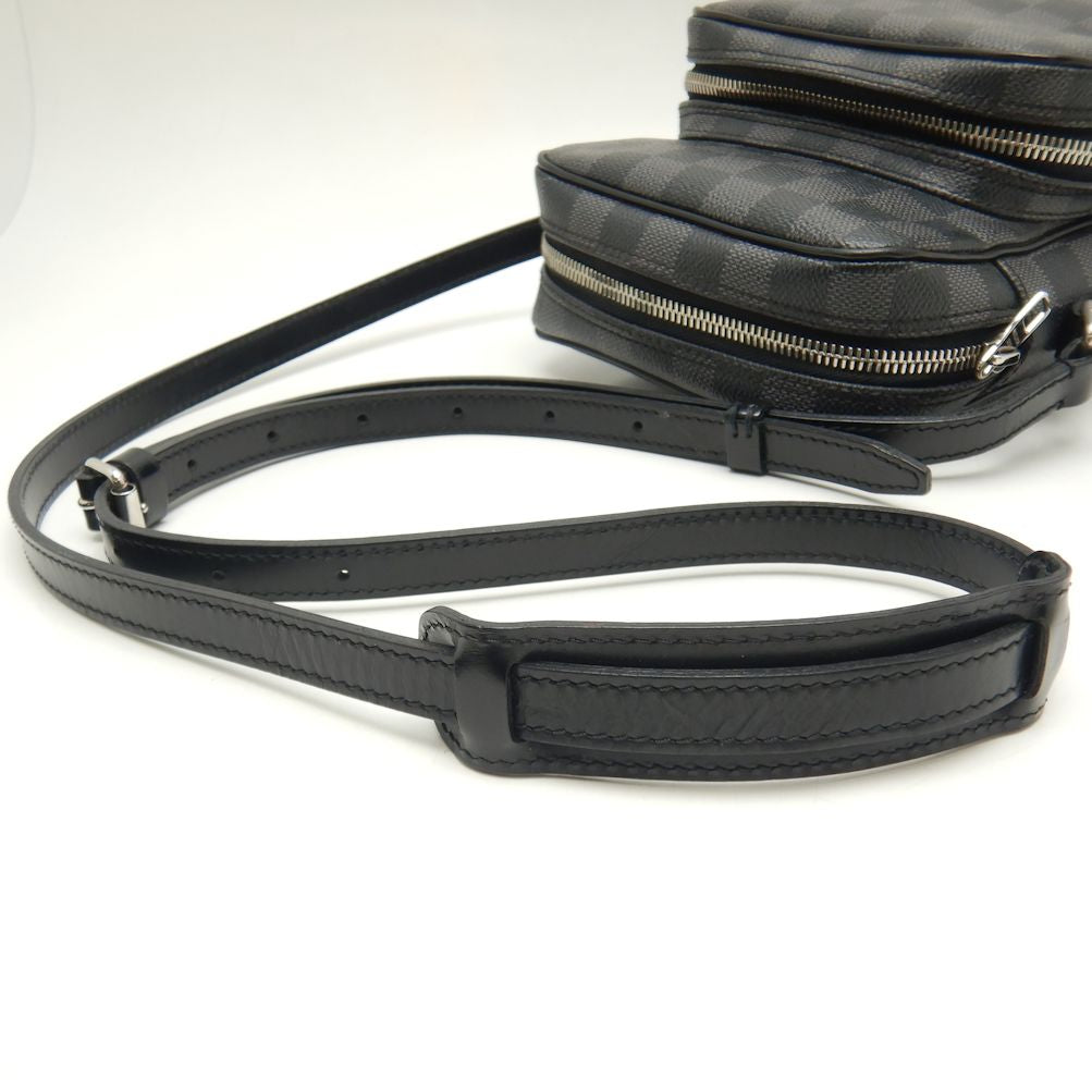 Louis Vuitton Damier Graphite Rem Shoulder Bag Black