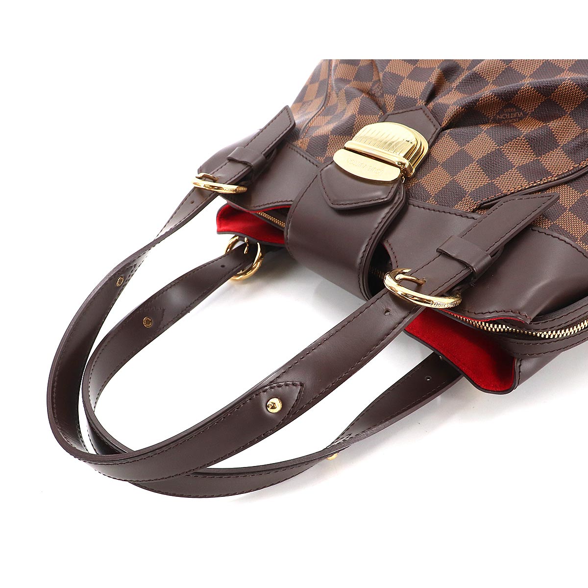 Louis Vuitton Damier Sistina PM Shoulder Bag Ebene Gold Metal Fittings