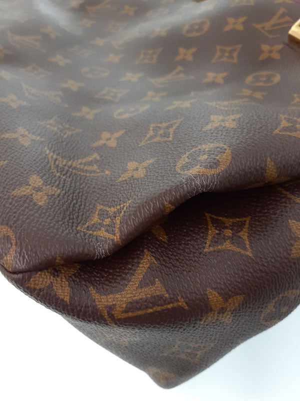 Louis Vuitton Monogram Pallas Handbag Purple Monogram Canvas Calf Leather
