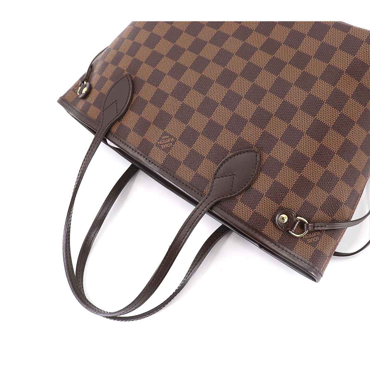 Louis Vuitton Damier Neverfull PM Tote Bag Ebene Brown