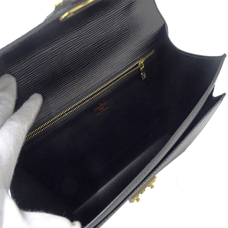 Louis Vuitton Epi Shoulder Bag Monceau Noir Black