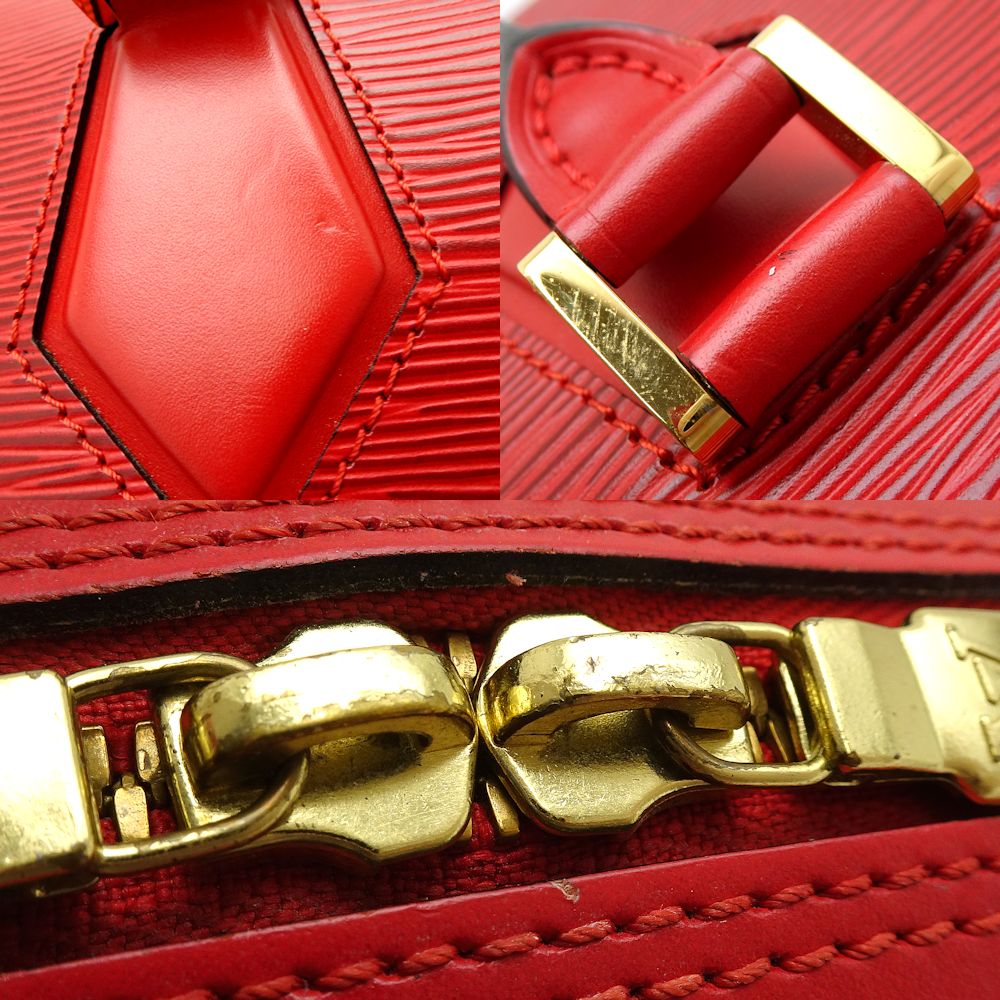 Louis Vuitton Epi Sablon Handbag Castilian Red