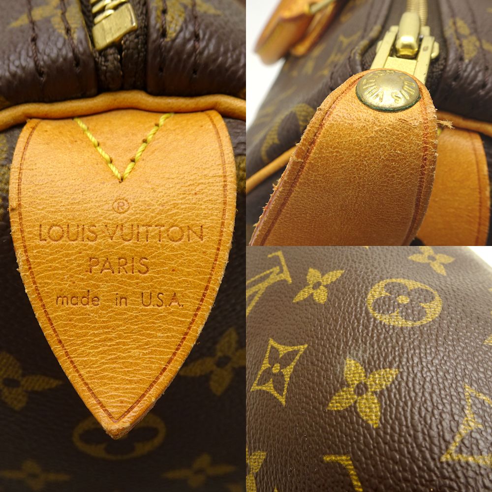 Louis Vuitton Monogram Speedy 30 Handbag Brown