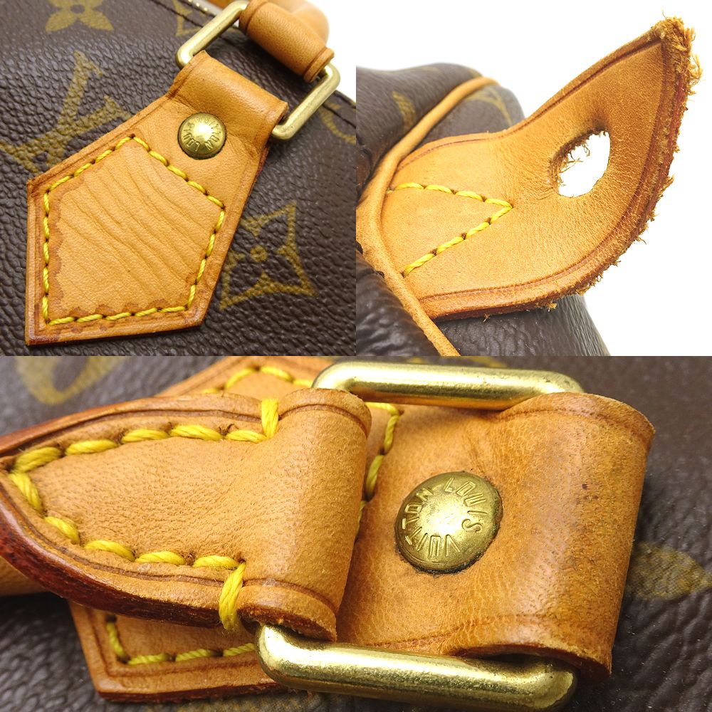 Louis Vuitton Monogram Speedy 35 Handbag Brown