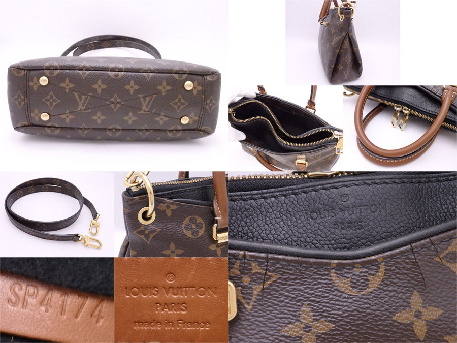Louis Vuitton 2 Way Bag Monogram Pallas BB Handbag Shoulder Bag  Brown Monogram Canvas