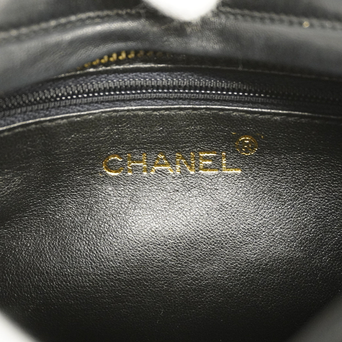 Chanel Fringe Shoulder Bag Chain Lambskin Black Gold