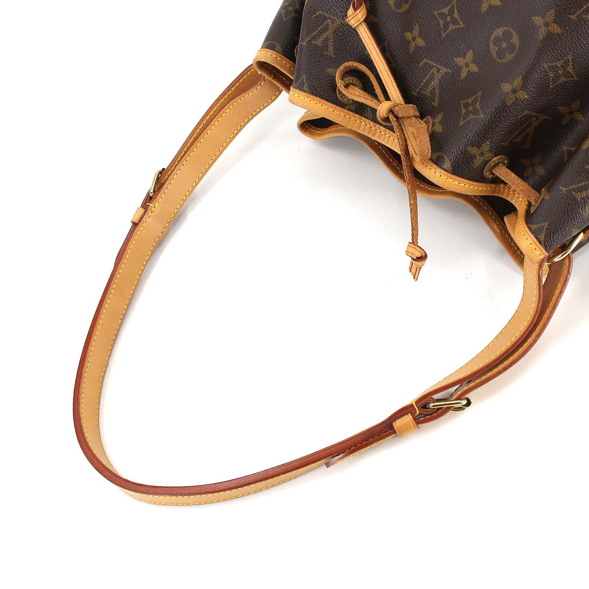 Louis Vuitton Monogram Noe Shoulder Bag Brown Gold Hardware